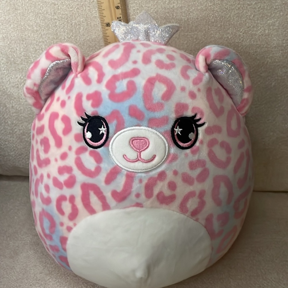 Squishmallow Brandi The Cheetah Queen Pink Cat KellyToy 8" Tall